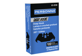 Personna 3-Notch Deep Hook Blade, Heavy Duty Blade, 100 Pack