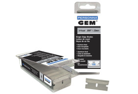 .009 Single Edge Blade: GEM® Aluminum Back, Uncoated, 100 Pack
