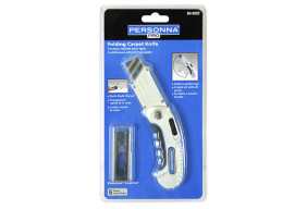 Personna Carpet Knife: Folding Fixed Blade Knife with 6 Blades, in package