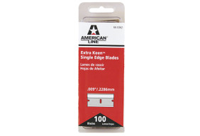 American Line .009 Single Edge Blade: Aluminum Back, Extra Keen, 100 Pack