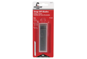 American Line Snap Off Blade: 13 Point / 9 mm Blade, 50 Pack